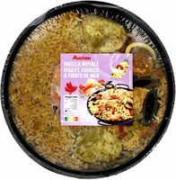Auchan paella royale poulet chorizo et fruits de mer 800g