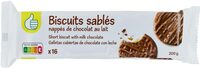 Biscuits sablés nappés chocolat au lait