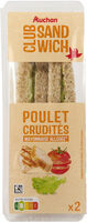 Club sandwich poulet crudites mayonnaise allegee