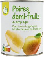 Poires demi-fruits au sirop léger