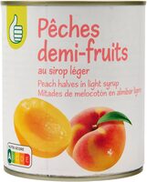 Demi pêche au sirop léger