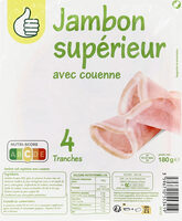 Jambon supérieur avec couenne