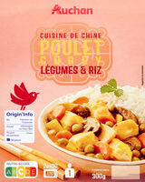 Auchan poulet curry legumes riz 300g