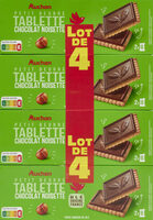Petit beurre tablette chocolat noisette