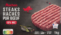 Steaks hachés pur bœuf15% M.G.**Matières Grasses