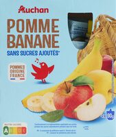 Pomme Banane sans sucres ajoutés**Conformément à la réglementation applicable aux purées. Contient des sucres naturellement présents dans les fruits.