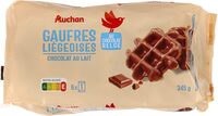 Gaufres au sucre et au chocolat au lait