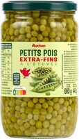 Auchan petits pois extra fins bocal 72 cl 445g
