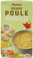 AUCHAN SOUPE POULE VERMICELLE 1l