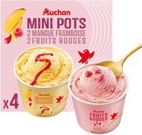 Mini pots mangue framboise / fruits rouges