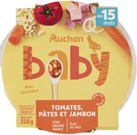 Tomates, pâtes et jambon
