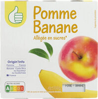 Pomme Banane allégée en sucres**30% de sucres en moins qu'une compote classique.