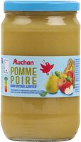 Pomme poire sans sucres ajoutés**Conformément à la réglementation applicable aux purées. Contient des sucres naturellement présents dans les fruits.