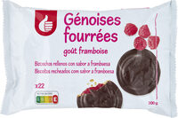 Génoises fourrées goût framboise