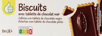 Biscuit avec tablette de chocolat noir