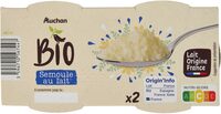 Auchan bio semoule au lait 2x140g