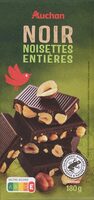 Chocolat noir noisettes entieres