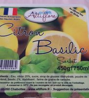 Sorbet citron basilic