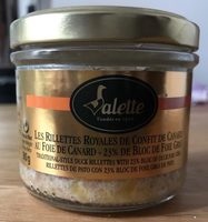 Les rillettes royales de confit de canard au foie de canard