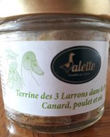 Terrine des 3 Larrons dans le Potager Canard, poulet et oie
