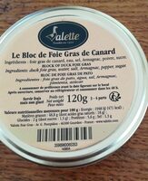 Le bloc de foie gras de canard