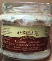 La terrine campagnarde au jus de truffes noires du Périgord 3%