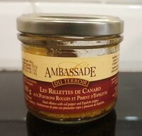 Les rillettes de canard poivrons et piment d'espelette