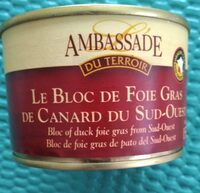 Le bloc de Foie Gras de canard du Sud-Ouest