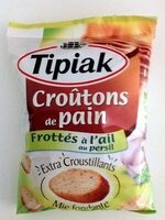 Croûtons de pain frottés à l'ail au persil