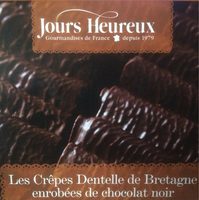 Crêpes dentelles enrobées de chocolat noir