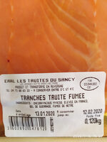 Tranches truite fumée