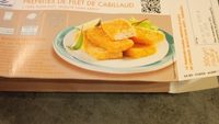 Tranches panées prefrites de filet de cabillaud