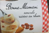 Semoule au lait raisins au rhum
