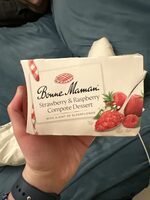 Strawberry and raspberry compote dessert