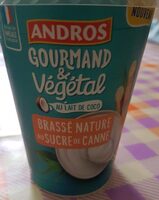 Gourmand & Végétal au lait de coco Brassé Nature  au sucre de canne