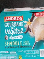 Semoule au lait de coco à la vanille de Madagascar