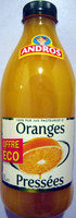 100% pur jus pasteurisé d'Oranges pressées Andros