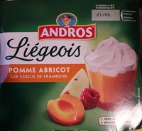 Liégeois Pomme Abricot sur Coulis de Framboise