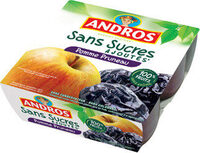 Dessert fruité sans sucres ajoutés pomme pruneau
