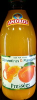 100% pur jus de clémentines & mandarines pressées