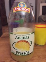 Jus d'ananas pressés