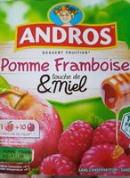 Dessert fruitier pomme framboise et touche de miel
