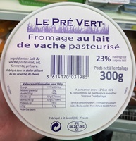 Fromage au lait de vache pasteurisé (23 % MG)