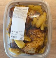 2 cuisses de poulet roties & PDT Provencales + Carottes