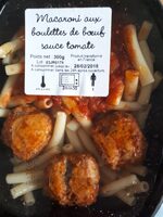 Macaronie aux boulettes de boeuf sauce tomate