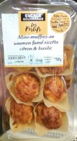 Mini Muffins au Saumon Fumé, Ricotta, Citron & Basilic