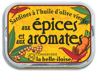 Sardines à l'huile d'olive, aux épices et aux aromates