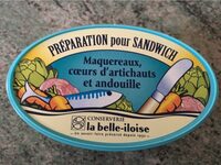 Préparation pour sandwich Maquereaux, cœurs d’artichauts et andouille