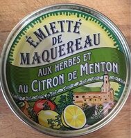 Emietté de maquereau aux herbes et citron de menton