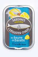 Sardines cuisinées à déguster chaud au beurre de baratte